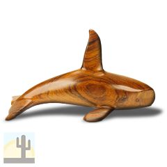 172795 - 12in Orca Ironwood Carving - 2244