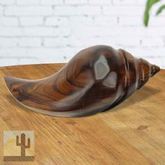 3in Long Conch Shell Ironwood Carving - Seashore Decor - 2996