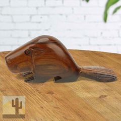 3in Long Beaver Ironwood Carving - Wildlife Decor - 3995