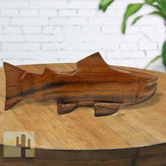7in Long Trout Ironwood Carving - Lodge Decor - 3242