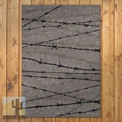 202011 - Low Pile Nylon Barbed Wire 3ft x 4ft Area Rug