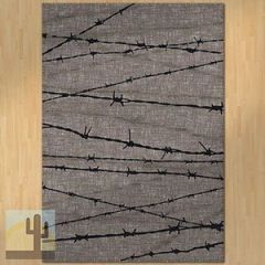 202014 - Low Pile Nylon Barbed Wire 8ft x 11ft Area Rug