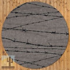 202016 - Low Pile Nylon Barbed Wire 8ft Round Area Rug