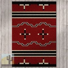 202032 - Low Pile Nylon Big Chief Red 4ft x 5ft Area Rug