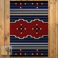 202041 - Low Pile Nylon Big Chief 2 Blue 3ft x 4ft Area Rug