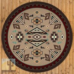 202066 - Low Pile Nylon Butte Southwest 8ft Round Area Rug