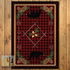 202091 - Low Pile Nylon Deep Woods Red 3ft x 4ft Area Rug