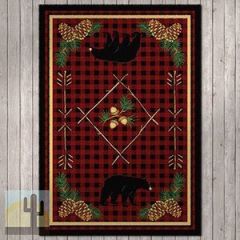 202092 - Low Pile Nylon Deep Woods Red 4ft x 5ft Area Rug