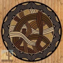 202146 - Low Pile Nylon Hand Coiled Natural 8ft Round Area Rug