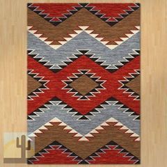 202154 - Low Pile Nylon Heritage Multi Colored 8ft x 11ft Rug