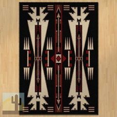 202184 - Low Pile Nylon Horse Thieves Black 8ft x 11ft Area Rug