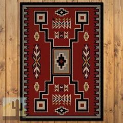 202241 - Low Pile Nylon Old Crow Red 3ft x 4ft Area Rug