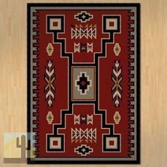 202244 - Low Pile Nylon Old Crow Red 8ft x 11ft Area Rug