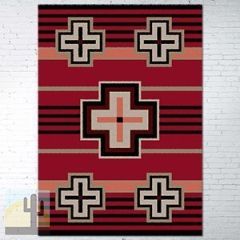 202413 - Low Pile Nylon Bounty 5ft x 8ft Area Rug in Red