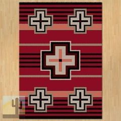 202414 - Low Pile Nylon Bounty 8ft x 11ft Area Rug in Red