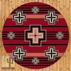 202416 - Low Pile Nylon Bounty 8ft Round Area Rug in Red
