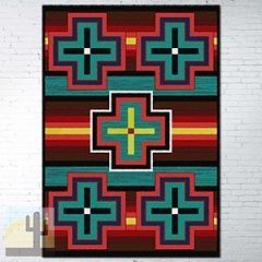 202433 - Low Pile Nylon Bounty 5ft x 8ft Area Rug in Turquoise