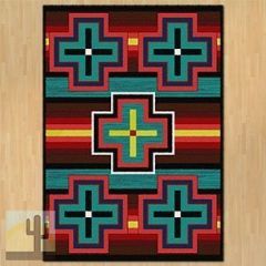 202434 - Low Pile Nylon Bounty 8ft x 11ft Area Rug in Turquoise