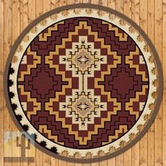 202456 - Low Pile Nylon Council Fire 8ft Round Area Rug