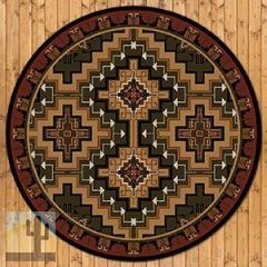 202516 - Low Pile Nylon Hill Country 8ft Round Area Rug