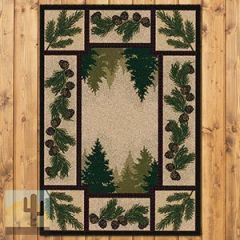 202591 - Low Pile Nylon Pine Forest 3ft x 4ft Area Rug