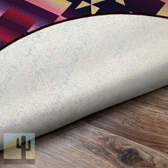202616 - Low Pile Nylon Rainbow Blanket 8ft Round Area Rug