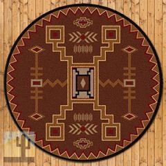 202706 - Low Pile Nylon Thunderstorm Brown 8ft Round Area Rug
