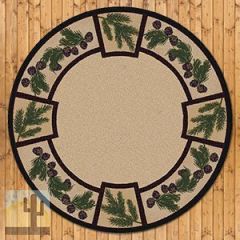 202756 - Low Pile Nylon Valley Forest 8ft Round Area Rug