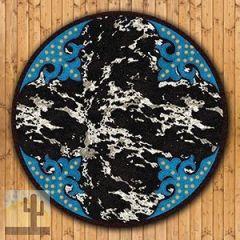 202836 - Low Pile Nylon Fancy Cowhide 8ft Round Area Rug