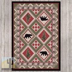 202852 - Low Pile Nylon Quilted Forest 4ft x 5ft Area Rug