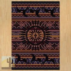 202934 - Low Pile Nylon Ghostrider 8ft x 11ft Area Rug in Purple
