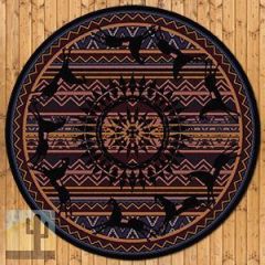 202936 - Low Pile Nylon Ghostrider 8ft Round Area Rug in Purple