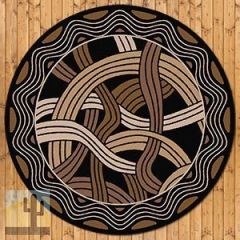 203056 - Low Pile Nylon Hand Coiled 8ft Round Area Rug