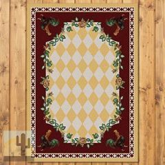 203101 - Low Pile High Country Rooster 3ft x 4ft Area Rug in Gold