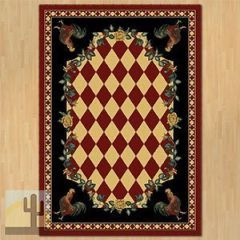 203114 - Low Pile Nylon High Country Rooster 8ft x 11ft Area Rug