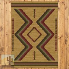 203131 - Low Pile Nylon Hour Glass 3ft x 4ft Area Rug in Tan