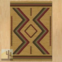 203134 - Low Pile Nylon Hour Glass 8ft x 11ft Area Rug in Tan