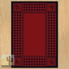 203234 - Low Pile Nylon Pine Refuge 8ft x 11ft Area Rug in red