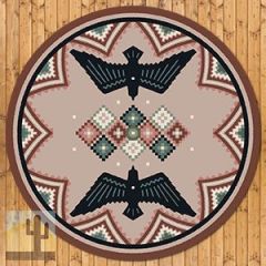 203276 - Sunset Dance 8ft Round Low Pile Area Rug