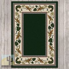 203292 - Three Sisters 4ft x 5ft Low Pile Area Rug in Green