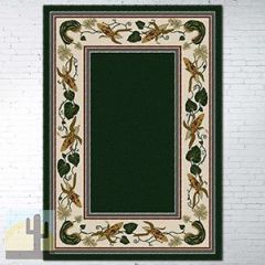 203293 - Three Sisters 5ft x 8ft Low Pile Area Rug in Green