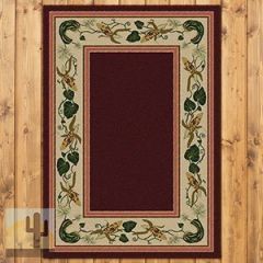 203301 - Three Sisters 3ft x 4ft Low Pile Area Rug in Burgundy