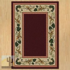 203304 - Three Sisters 8ft x 11ft Low Pile Area Rug in Burgundy