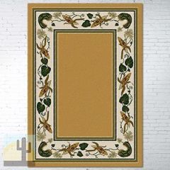 203313 - Three Sisters 5ft x 8ft Low Pile Area Rug in Gold
