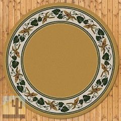 203316 - Three Sisters 8ft Round Low Pile Area Rug in Gold
