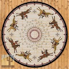 203356 - War Records 8ft Round Low Pile Area Rug