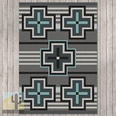 203432 - Bounty Turquoise 4ft x 5ft Low Pile Area Rug