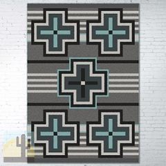 203433 - Bounty Turquoise 5ft x 8ft Low Pile Area Rug