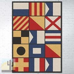 203523 - Signal Multi-Color 5ft x 8ft Low Pile Area Rug