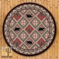 203546 - Forest Pine 8ft Round Low Pile Area Rug